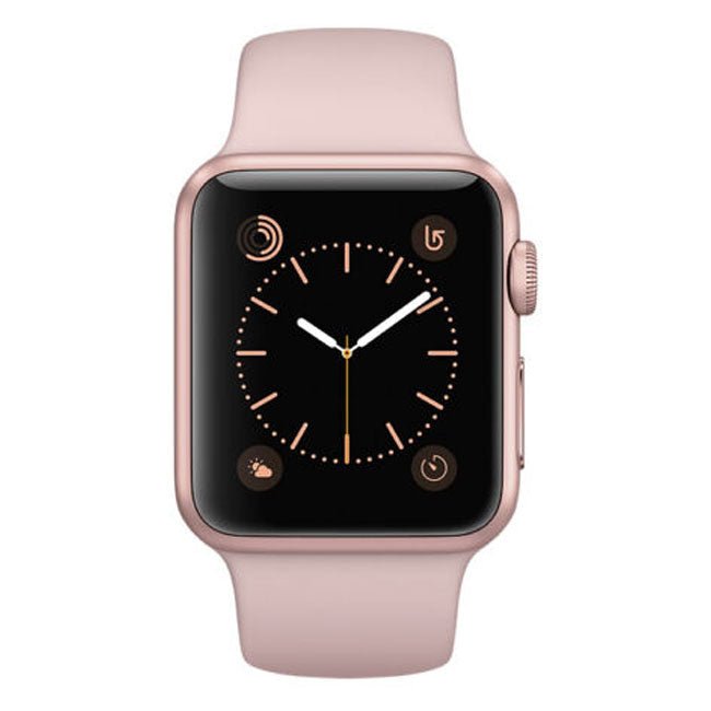 Refurbished Apple Watch Series 5 40mm smartwatch with 4G connectivity in a sleek design, featuring a digital display and customizable bands.