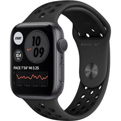 Refurbished Apple Watch Series 6 40mm Nike Edition Cellular smartwatch, unlocked, with sports band and digital display.