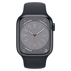 Refurbished Apple Watch Series 8 45mm smartwatch with sleek display and digital crown, in a clean, modern design.