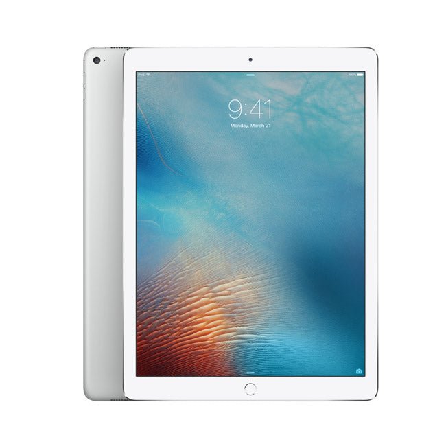 Refurbished iPad 6 (2018) 32GB Wi-Fi + Cellular tablet with unlocked connectivity, showing a sleek silver design.