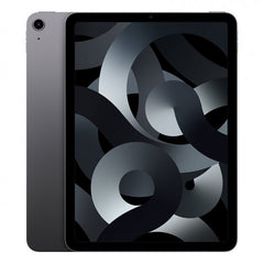Refurbished iPad Air 5 (2022) 256GB Wi-Fi tablet by RefurbPhone showing the sleek silver design and screen display.