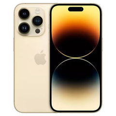 Refurbished iPhone 14 Pro with 256GB storage, unlocked, showing front screen and sleek design by RefurbPhone.