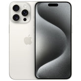 Refurbished iPhone 15 Pro Max 256GB unlocked mobile phone showing front display with sleek design and screen icons.
