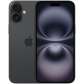 Refurbished iPhone 16 Plus with 128GB storage, unlocked, showing the front screen with colorful app icons.