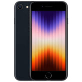 Refurbished iPhone SE 2022 64GB unlocked smartphone by RefurbPhone, showing front display with sleek design and home button.