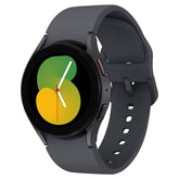 Refurbished Samsung Galaxy Watch 5 40mm Cellular smartwatch with black band, unlocked for use with compatible smartphones.