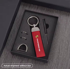 Car Keychain Key Rings Pendant Chain Gifts For Porsche Panamera Cayenne Taycan 911 718 Macan Carrera-GT 928 968 Auto Accessories