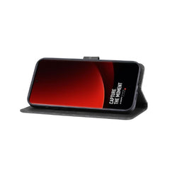 Samsung Galaxy A35 leather wallet flip case by Phone Base, showing the black book-style protective cover with card slots.