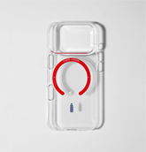 Slim Clear iPhone 17 Pro Case with Red MagSafe Ring - Gherkin Icon | The Iconic Slim