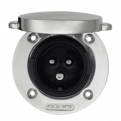 VICTRON ENERGY 16A 250VAC STAINLESS STEEL POWER INLET (2P/3W)