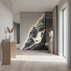 Luxury Landscape Wall Art Painting for Entrance & Corridor – Elegant Hanging Decor
