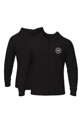 XAPE Classic Badge Logo Oversized Zip Hoodie - Black