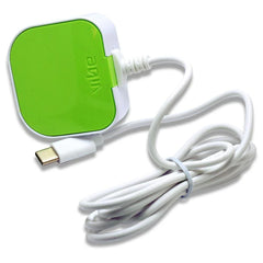 Phone Base Vibe USB C mains charger plug showing a compact, white USB C power adapter with two-prong design for fast charging.