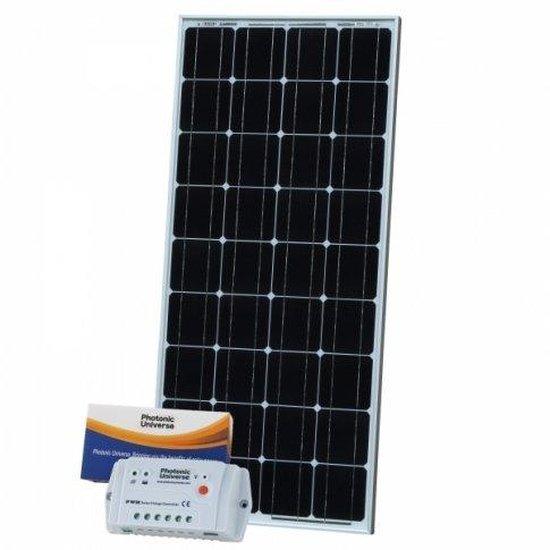 Solar panel with controller on a white background