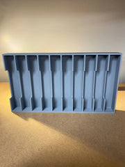Game Display N64 game storage holder for 12 Nintendo 64 cartridges, showcasing organized game display and storage.