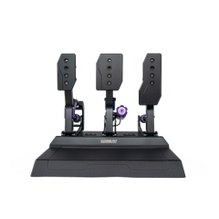 Trak Racer UK Conspit CPP-Lite 3 Pedal Set with hydraulic load cell for sim racing, including accelerator, brake, and clutch pedals.
