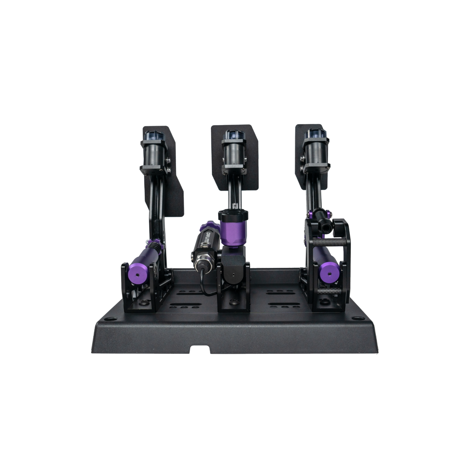 Trak Racer UK Conspit CPP-Lite 3 Pedal Set with hydraulic load cell for sim racing, including accelerator, brake, and clutch pedals.
