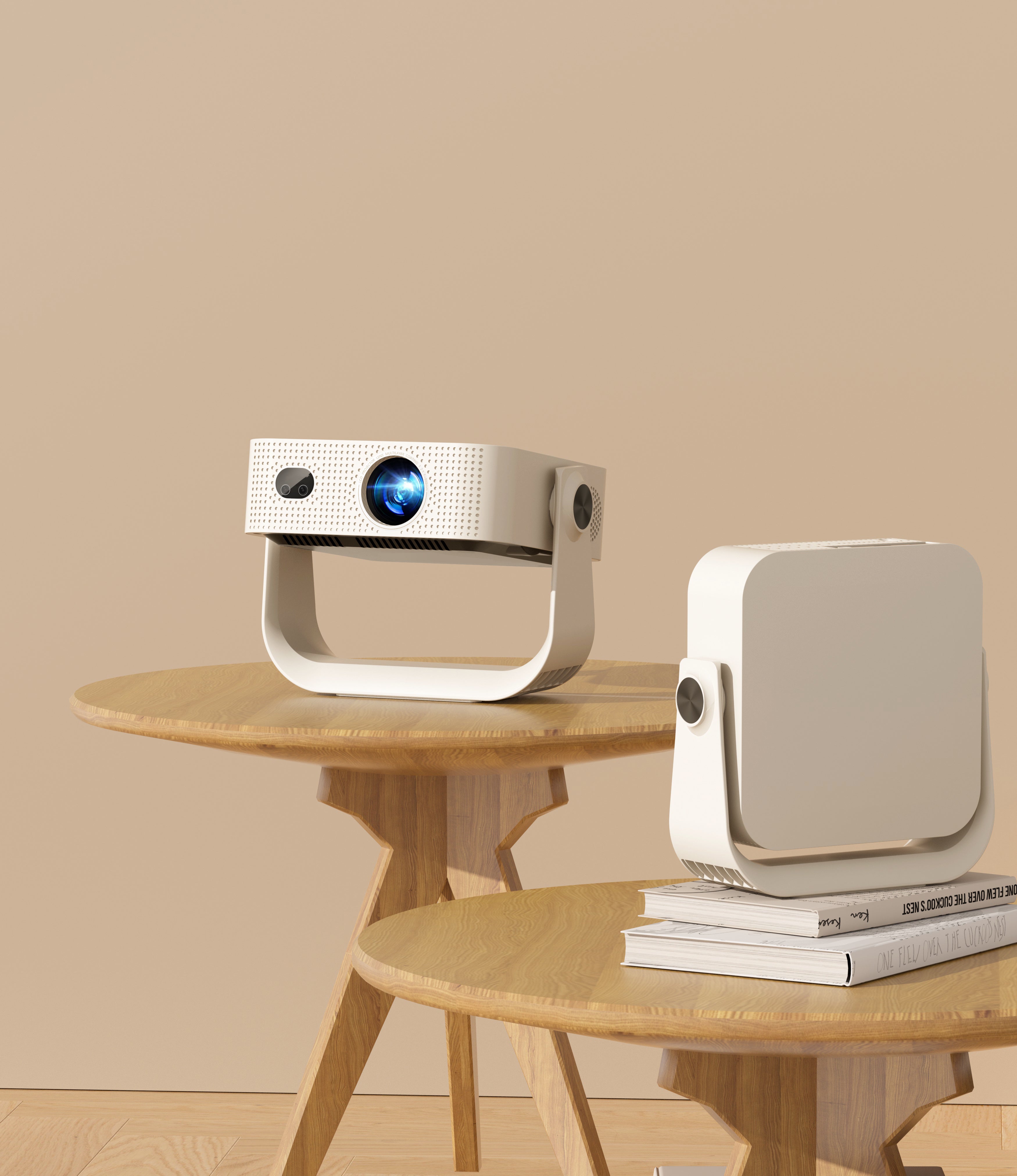 Personal Projector Pico Genie L300 LED 1080p smart projector displaying a bright, clear image on a wall.