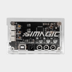 Simagic Haptic Control Box by Trak Racer UK, CNC aluminum pedal accessory with haptic feedback module for racing simulations