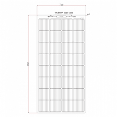 200W SEMI-FLEXIBLE FIBREGLASS SOLAR PANEL WITH DURABLE ETFE COATING