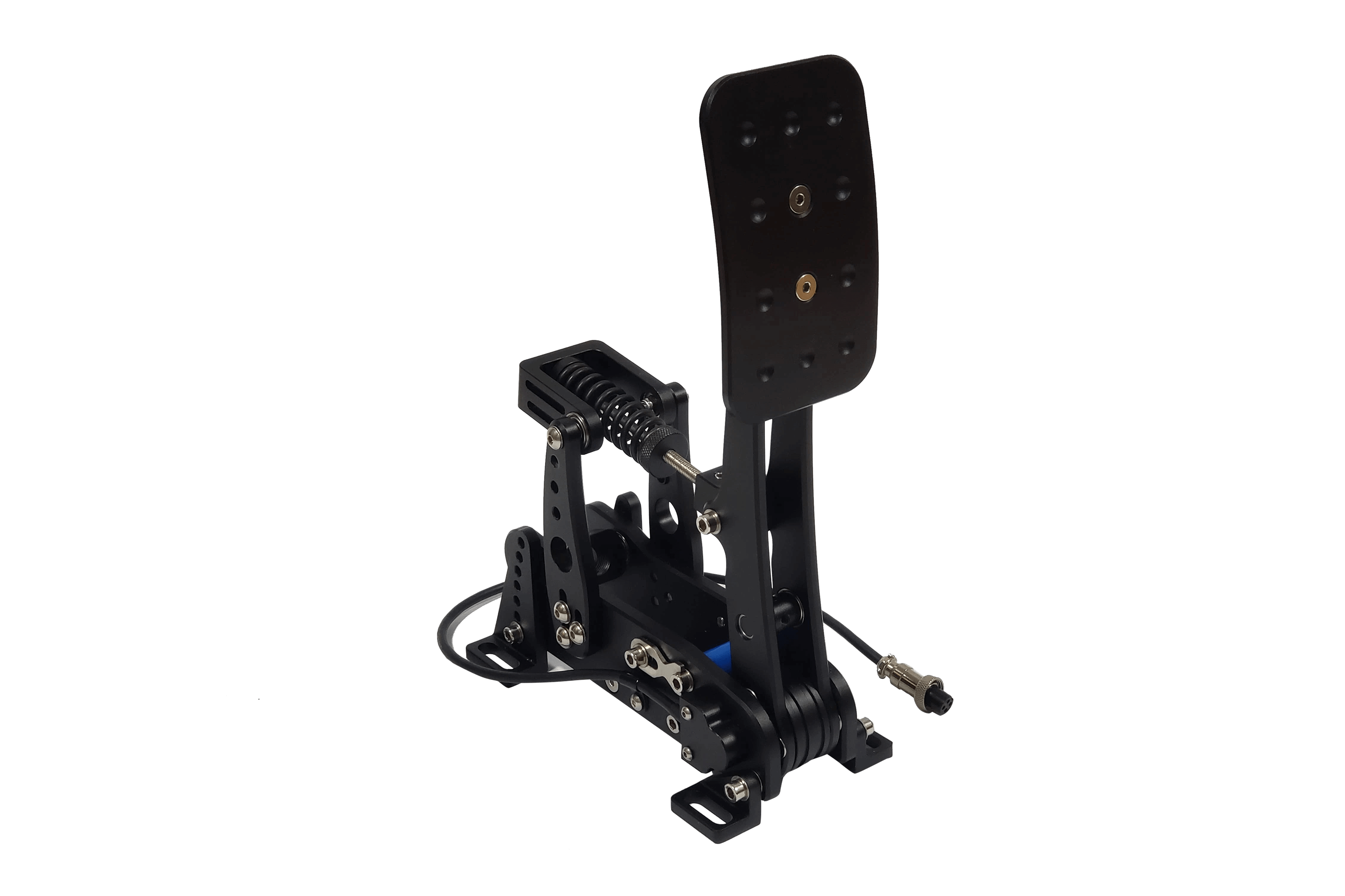 Trak Racer UK VNM 3-pedal set for racing simulator with load cell pedals, adjustable brake, clutch, and throttle for realistic driving.