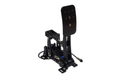 Trak Racer UK VNM 3-pedal set for racing simulator with load cell pedals, adjustable brake, clutch, and throttle for realistic driving.