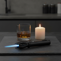 Zapcart Gas Lighter Kitchen Torch Windproof With Precision Jet Flame For Cigar Lovers Barbecue Grilling Gift