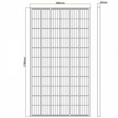 320W 12V solar panel with 5m cable