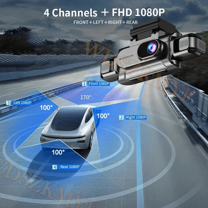 360°Auto Camera 1080P Video Recorder 3/4 Lens WIFI DashCam for Car DVR Black Box Night Vision 24H Parking Monitor Car Assecory