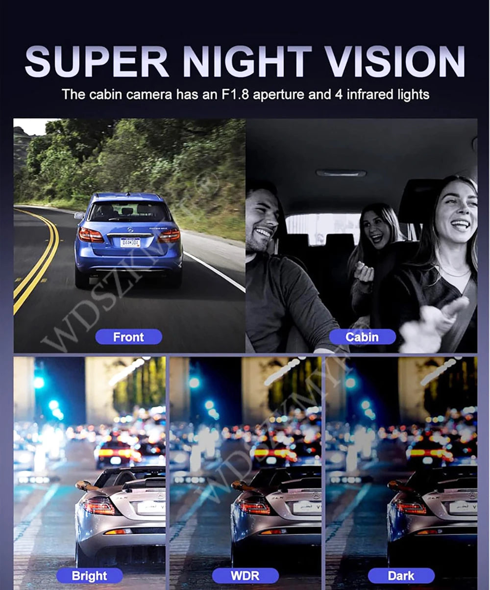 360°Auto Camera 1080P Video Recorder 3/4 Lens WIFI DashCam for Car DVR Black Box Night Vision 24H Parking Monitor Car Assecory