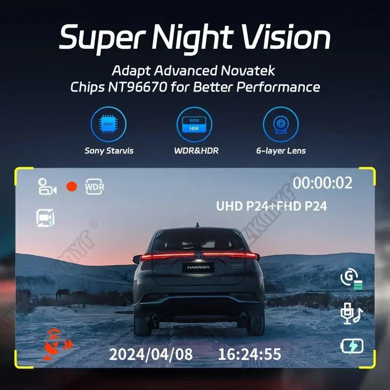 360°Auto Camera 1080P Video Recorder 3/4 Lens WIFI DashCam for Car DVR Black Box Night Vision 24H Parking Monitor Car Assecory