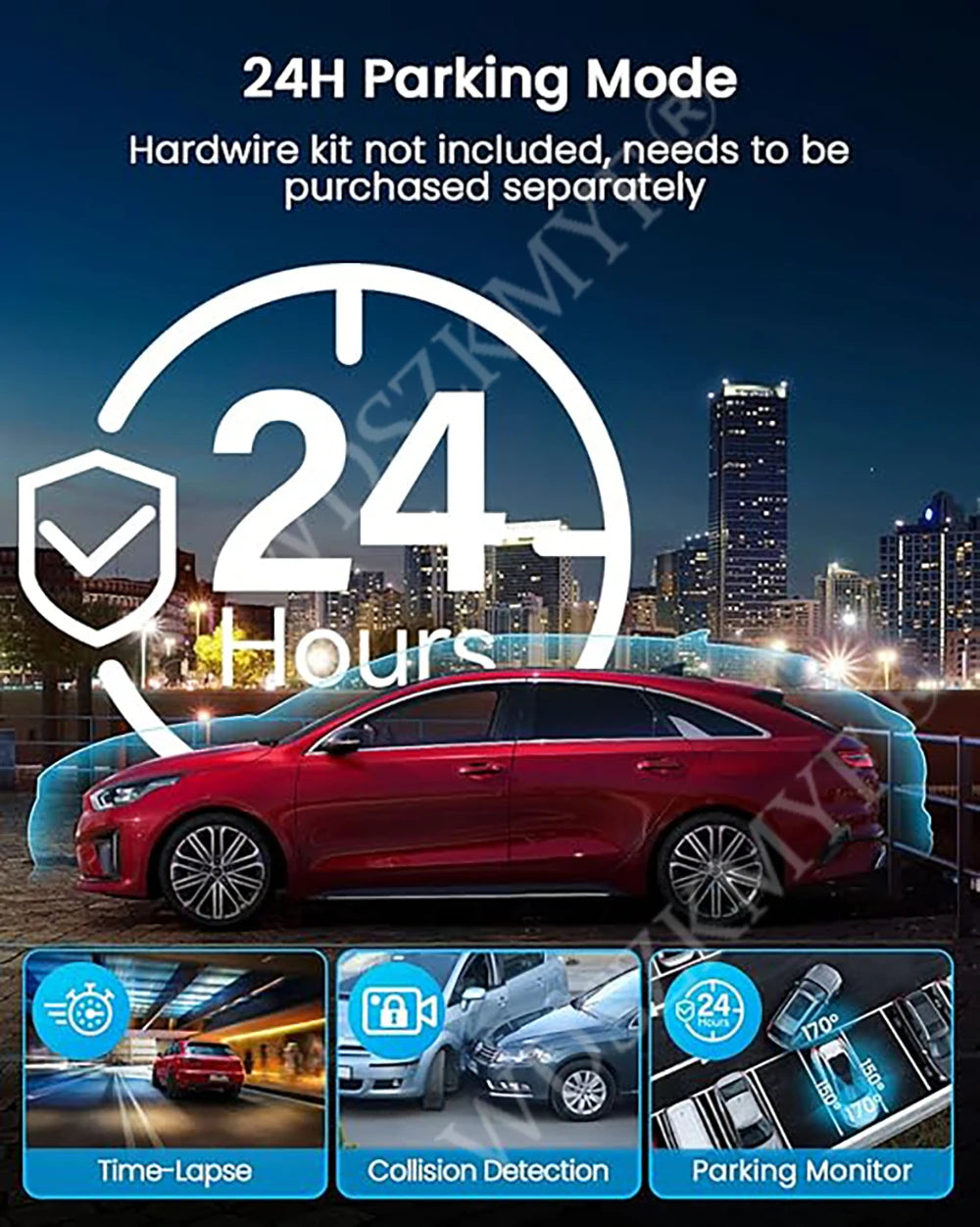 360°Auto Camera 1080P Video Recorder 3/4 Lens WIFI DashCam for Car DVR Black Box Night Vision 24H Parking Monitor Car Assecory