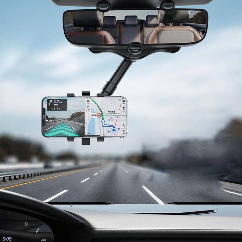 360° Rotatable Rearview Mirror Phone Holder – Universal Car Phone Mount