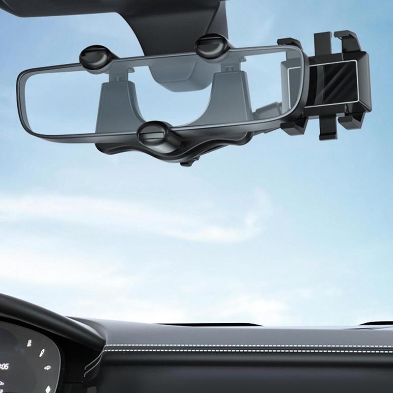 360° Rotatable Rearview Mirror Phone Holder – Universal Car Phone Mount