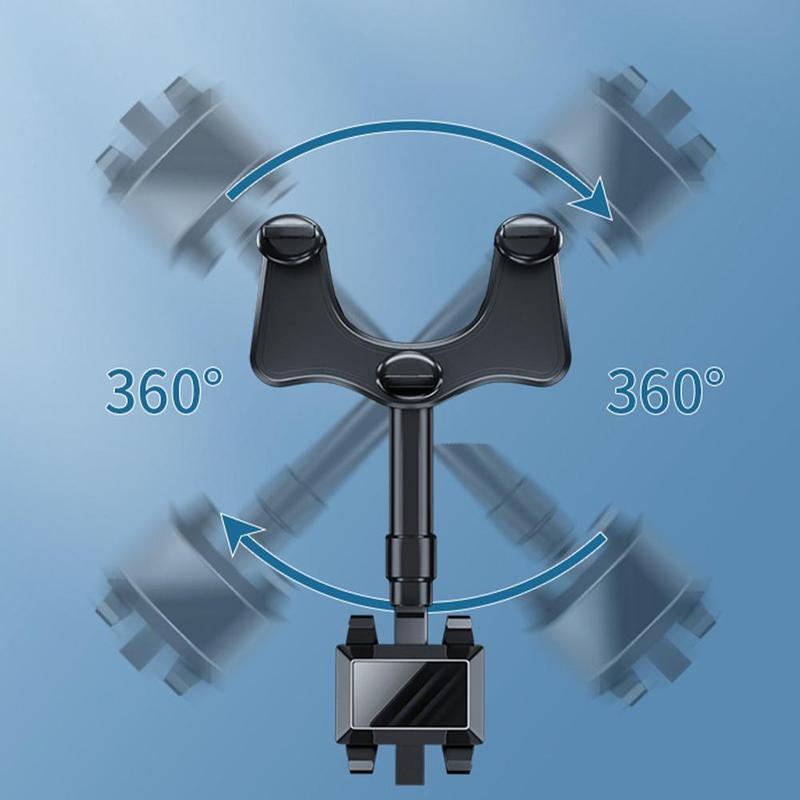 360° Rotatable Rearview Mirror Phone Holder – Universal Car Phone Mount