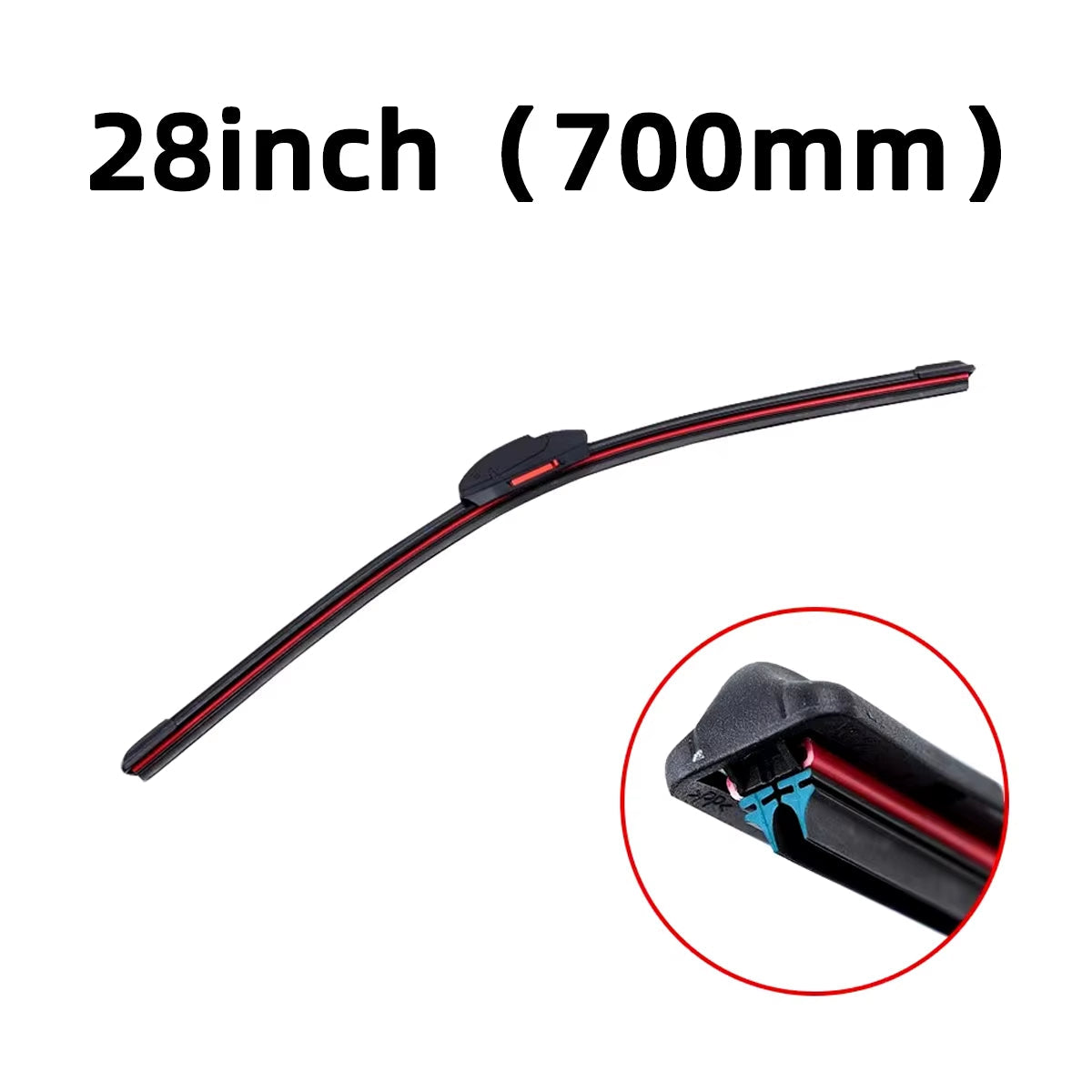 Eliteridegear J U Hook double rubber windshield wiper blades in various sizes, waterproof design for car windshields.