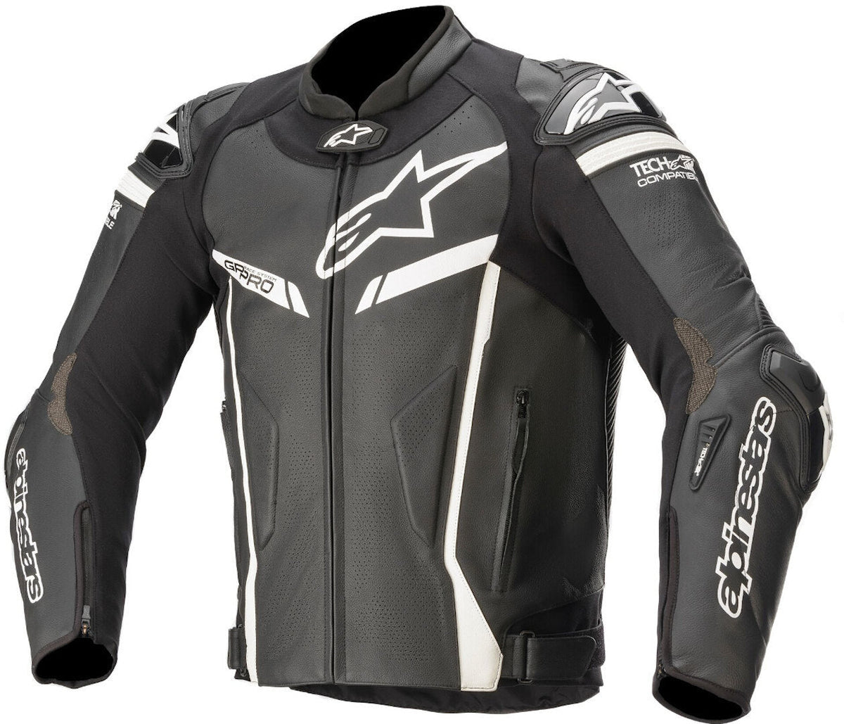 Damoto GP Pro V2 Motorcycle Leather Jacket Black/White
