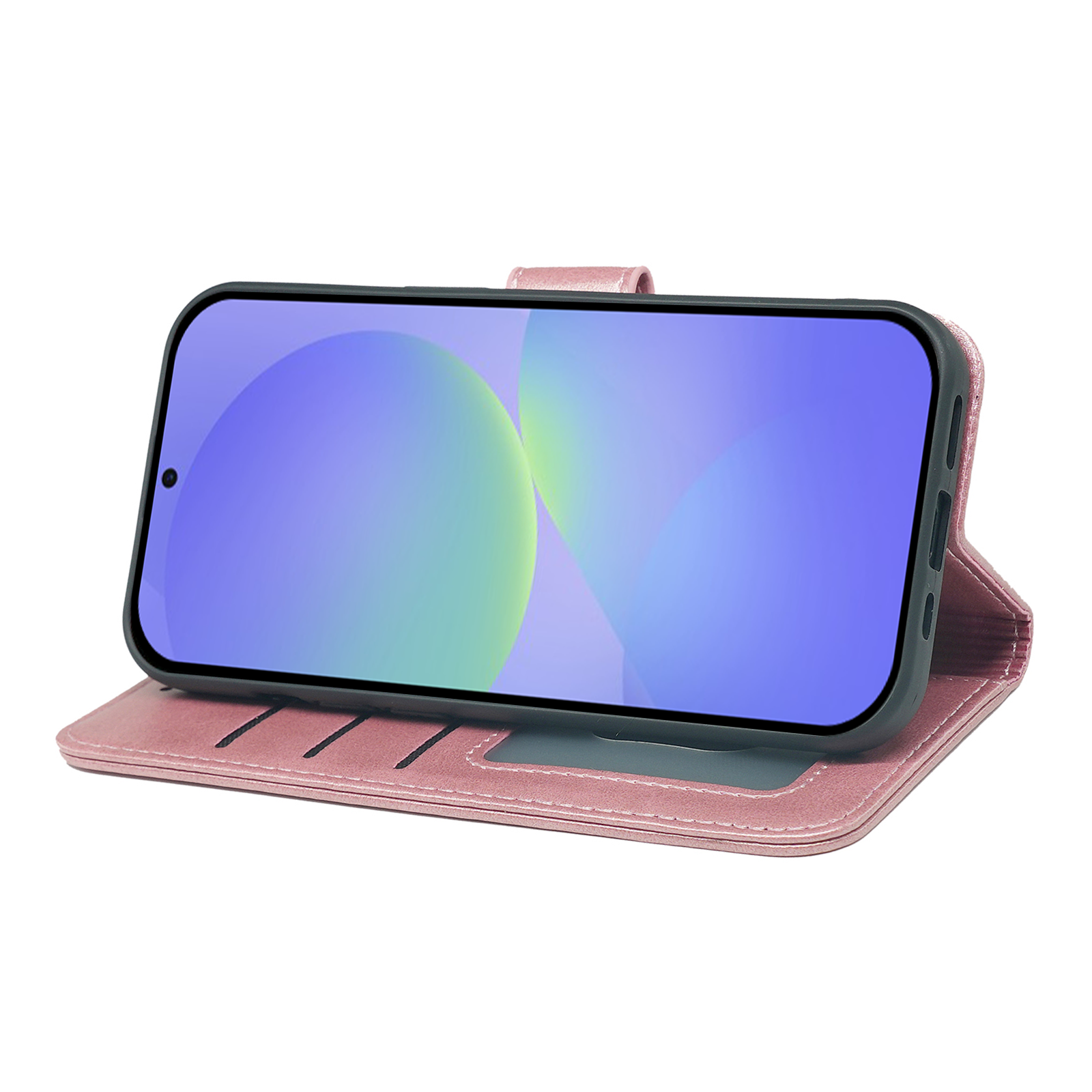 Samsung Galaxy A36/A56 Book Flip Case by Phone Base featuring leather wallet design with card slots and protective cover.