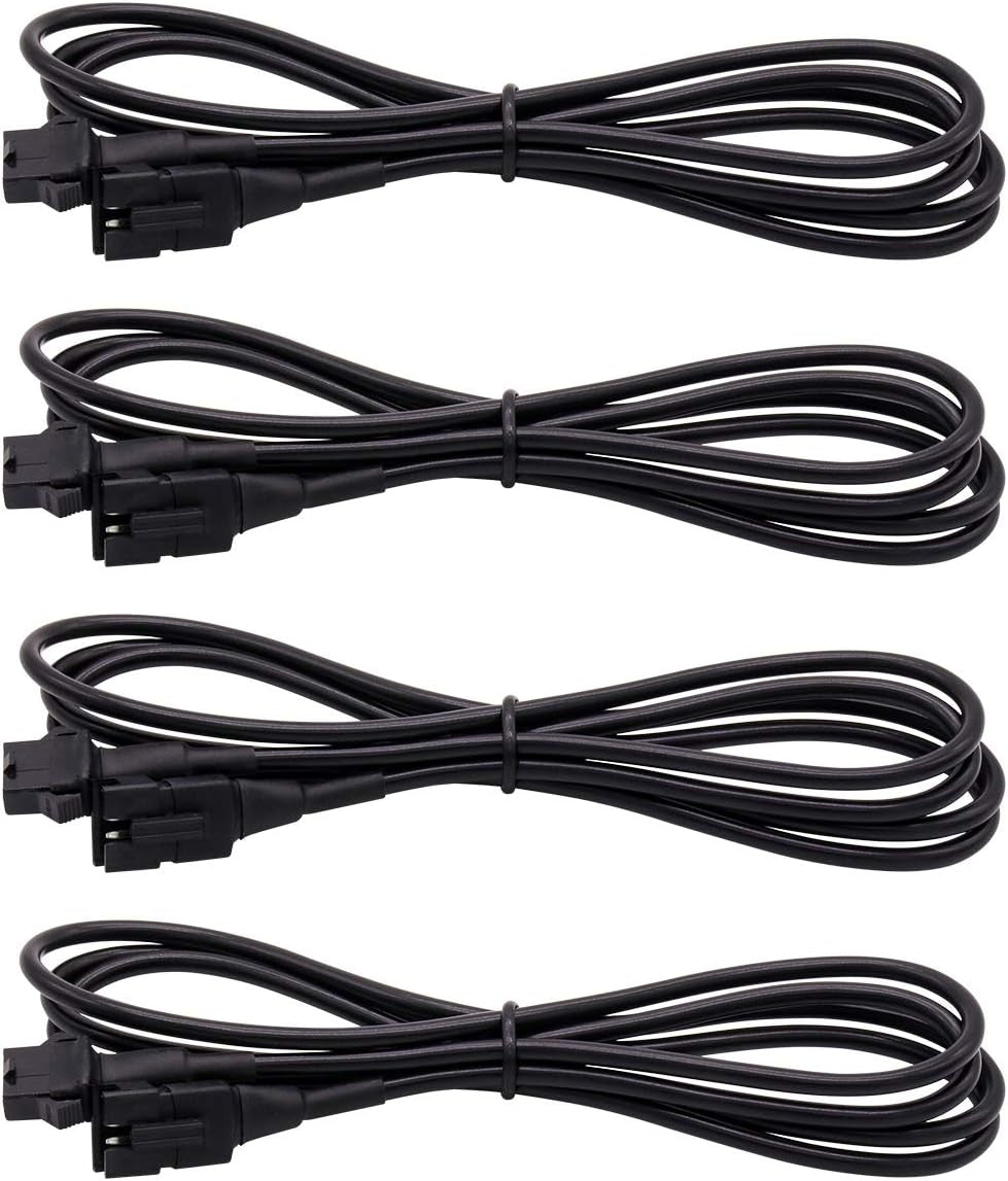 4 PCS 47 Inch Extension Cables for Use with LED Rock Lights, RGB NEON Accent Kits for LED Motorcycle ATV, SUV Car Light Multi-Color Neon Strip (4Pcs)