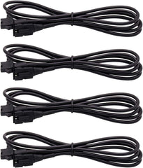 4 PCS 47 Inch Extension Cables for Use with LED Rock Lights, RGB NEON Accent Kits for LED Motorcycle ATV, SUV Car Light Multi-Color Neon Strip (4Pcs)