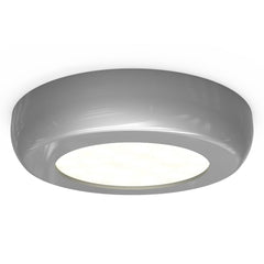 4lite Mains Powered Circle Cabinet LED Light - Silver