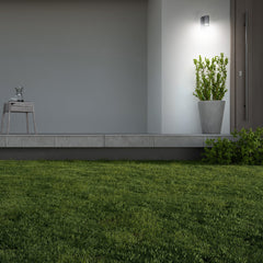 4lite Marinus GU10 Single Direction Outdoor Wall Light with PIR - Anthracite