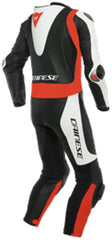 Laguna Seca 5 One Piece Perforated Motorcycle Leather Suit Black / White / Red