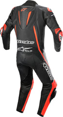 Fusion One Piece Motorcycle Leather Suit Black / Red