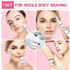 4 In 1 Electric Lady Shaver, Body Hair Removal Epilator, Painless Cordless Trimmer Razor, Gifts For Women