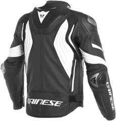 Super Speed 3 Perforated Motorcycle Leather Jacket Black / White
