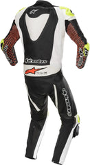 GP Tech v3 One Piece Perforated Motorcycle Leather Suit Black / White / Yellow