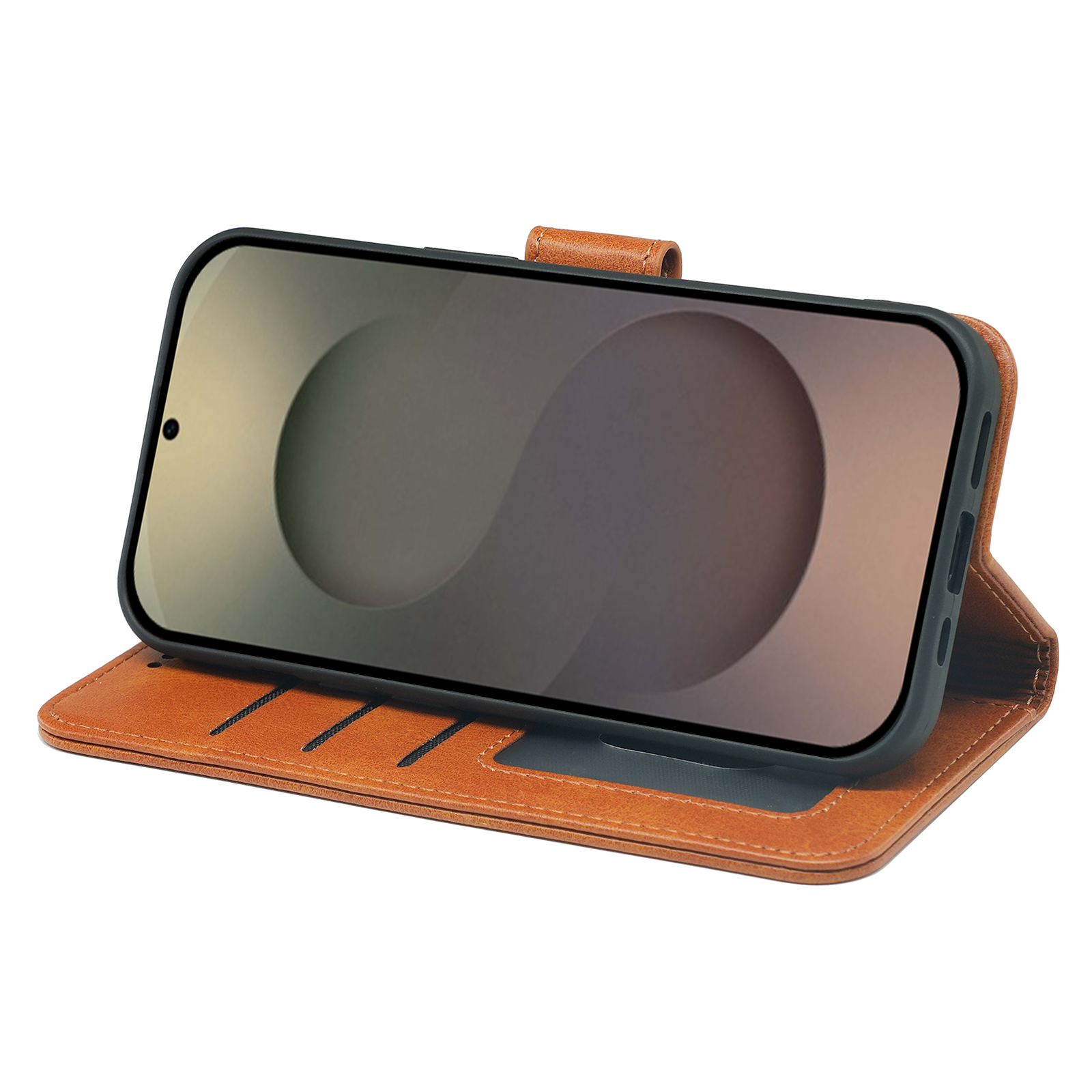 Samsung Galaxy S24 Series Book Flip Case by Phone Base, leather wallet-style phone case with card slots and protective cover.
