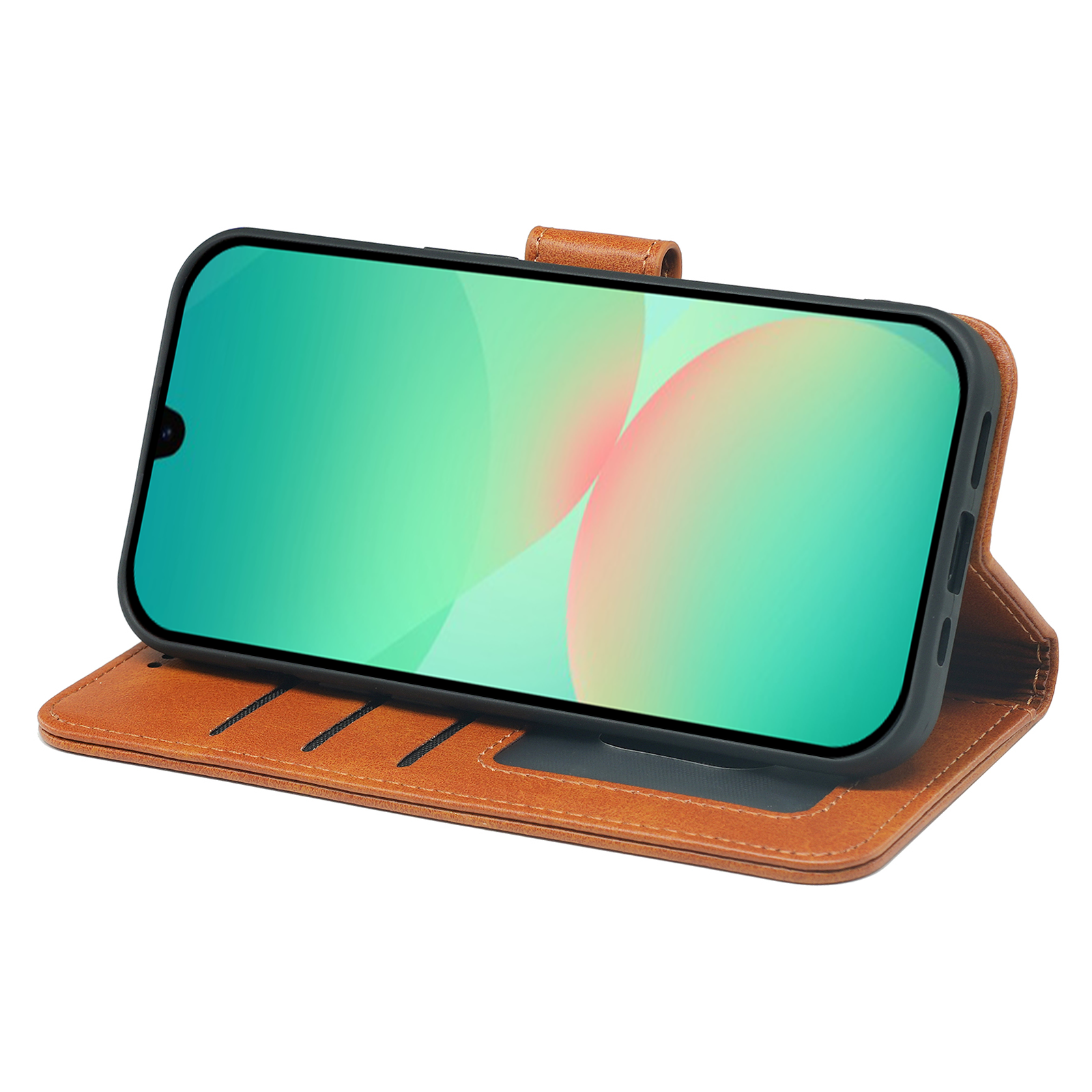 Samsung Galaxy A26 book flip case by Phone Base, leather wallet-style phone case with card slots and protective cover.