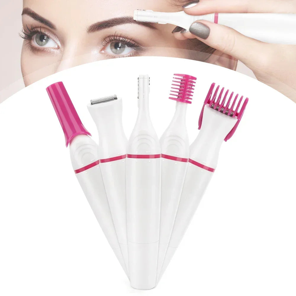 5 In 1 Body Hair Remover Epilator Trimmer Women Bikini Hair Leg Hair Portable Women Painless Razor Shaver Tool care